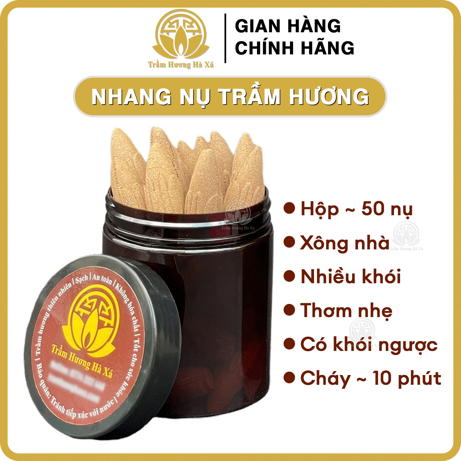 Nhang nụ sen trầm hương xông nhà HÀ XÁ đồ thờ cúng phong thủy tẩy uế