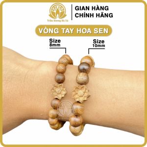 Vòng tay hoa sen nữ phong thủy Trầm Hương Hà Xá may mắn, bình an và tài lộc