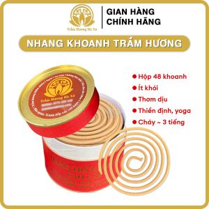 Nhang khoanh Trầm Hương Hà Xá xông nhà 100g đồ thờ cúng phong thủy tẩy uế