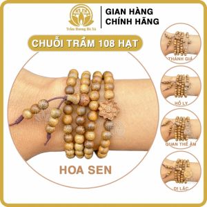 Vòng tay chuỗi tràng 108 hạt phong thủy trầm hương HÀ XÁ mix charm tốc đeo tay cặp đôi nam nữ may mắn tài lộc