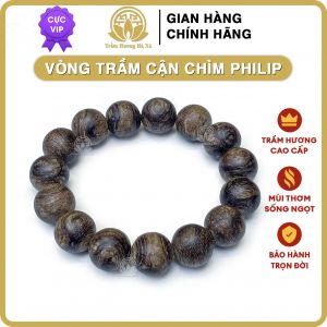 Vòng tay trầm hương cận chìm cao cấp tự nhiên phong thủy may mắn tài lộc HÀ XÁ