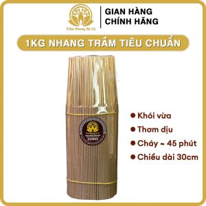 1kg nhang cây trầm hương xông nhà 30cm chân mộc thơm dịu sạch không cuộn tàn Trầm Hương Hà Xá
